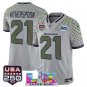 adult & youth Seahawks 21 Devon Witherspoon Jersey Stitched Gray Super Bowl LX & 50th & USA 250