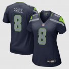 women's Seattle Seahawks Football Uniform 8 Jadarian Price Jersey Stitched Activewear Navy Shirt