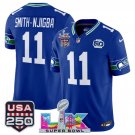 adult & youth Seahawks 11 Jaxon Smith-Njigba Jersey Stitched Royal Super Bowl LX & 50th & USA 250