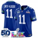 adult & youth Seahawks 11 Jaxon Smith-Njigba Jersey Stitched Royal Super Bowl LX & 50th Season Patch