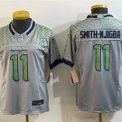 women's Seattle Seahawks Uniform 11 Jaxon Smith-Njigba Jersey Stitched Activewear Gray Shirt