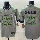 adult & youth,toddler Seahawks Uniform 22 Rashid Shaheed Jersey Stitched Activewear Gray Shirt