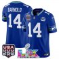 adult & youth Seahawks Uniform 14 Sam Darnold Jersey Stitched Royal Super Bowl LX & 50th & USA 250
