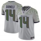 adult & youth,toddler Seattle Seahawks Uniform 14 Sam Darnold Jersey Stitched Activewear Gray Shirt