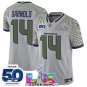 adult & youth Seahawks 14 Sam Darnold Jersey Stitched Gray Super Bowl LX & 50th Season Patch Shirt