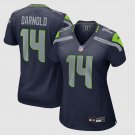 women's Seattle Seahawks Football Uniform 14 Sam Darnold Jersey Stitched Activewear Navy Shirt