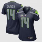 women's Seattle Seahawks Uniform 14 Sam Darnold Jersey Stitched Navy Super Bowl LX Patch Shirt