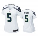 women's Seattle Seahawks Football Uniform 5 Jason Myers Jersey Stitched Activewear White Shirt