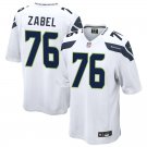 adult & youth,toddler Seattle Seahawks Uniform 76 Grey Zabel Jersey Stitched Activewear White Shirt