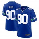 adult & youth,toddler Seattle Seahawks Uniform 90 Jarran Reed Jersey Stitched Activewear Royal Shirt