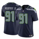 adult & youth,toddler Seahawks Uniform 91 Byron Murphy II Jersey Stitched Activewear Navy Shirt