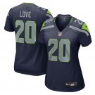 women's Seattle Seahawks Football Uniform 20 Julian Love Jersey Stitched Activewear Navy Shirt