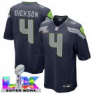 adult & youth,toddler Seahawks Uniform 4 Michael Dickson Jersey Stitched Navy Super Bowl LX Patch