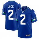 adult & youth,toddler Seattle Seahawks Uniform 2 Drew Lock Jersey Stitched Activewear Royal Shirt