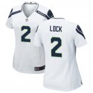 women's Seattle Seahawks Football Uniform 2 Drew Lock Jersey Stitched Activewear White Shirt