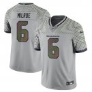 adult & youth,toddler Seattle Seahawks Uniform 6 Jalen Milroe Jersey Stitched Activewear Gray Shirt