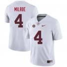 adult & youth Alabama Crimson Tide Uniform 4 Jalen Milroe Jersey College Activewear White Stitched