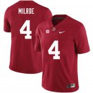 adult & youth Alabama Crimson Tide Uniform 4 Jalen Milroe Jersey College Activewear Red Stitched