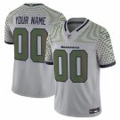 adult & youth,toddler Seattle Seahawks 00 Custom name number Jersey Stitched Activewear Gray Shirt