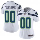 women's Seattle Seahawks Uniform 00 Custom name number Jersey Stitched Activewear White Shirt