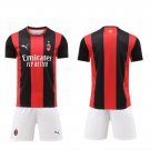 adult & kids AC Milan Soccer Uniform suit Blank Jersey set 2627 Home Activewear Red Shirt kit