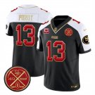 adult SF 49ers Uniform 13 Brock Purdy Jersey Stitched Black-White C with Est.1946 Patch Activewear