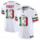 adult SF 49ers Uniform 13 Brock Purdy Jersey Stitched Activewear White 2025 F.U.S.E Mexico Shirt