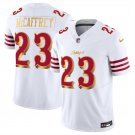 adult & youth SF 49ers Uniform 23 Christian McCaffrey Jersey Stitched Activewear White-Glod Shirt