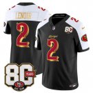 adult & youth SF 49ers Uniform 2 Deommodore Lenoir Jersey Stitched 80th Years Patch Black-White