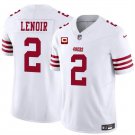 adult & youth,toddler SF 49ers Uniform 2 Deommodore Lenoir Jersey Stitched White C Patch Shirt