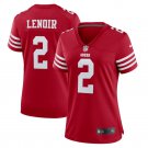 women's San Francisco 49ers Uniform 2 Deommodore Lenoir Jersey Stitched Activewear Red Shirt