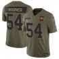 adult SF 49ers Uniform 54 Fred Warner Jersey Stitched Activewear Olive 2025 Salute To Service Shirt