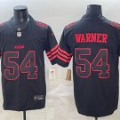 adult SF 49ers Uniform 54 Fred Warner Jersey Stitched Activewear Black Stranger Things Edition Shirt
