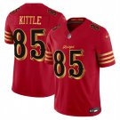 adult & youth SF 49ers Uniform 85 George Kittle Jersey Stitched Activewear Red-Glod Rivalries Shirt