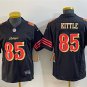 women's SF 49ers Uniform 85 George Kittle Jersey Stitched Activewear Black Rivalries Shirt