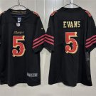 adult & youth,toddler SF 49ers Uniform 5 Mike Evans Jersey Stitched Activewear Black Rivalries Shirt