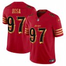 adult & youth SF 49ers Uniform 97 Nick Bosa Jersey Stitched Activewear Red-Glod Rivalries Shirt