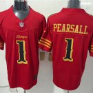 adult & youth SF 49ers Uniform 1 Ricky Pearsall Jersey Stitched Activewear Red-Glod Rivalries Shirt