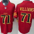 adult & youth SF 49ers Uniform 71 Trent Williams Jersey Stitched Activewear Red-Glod Rivalries Shirt