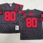 adult SF 49ers Uniform 80 Jerry Rice Jersey Stitched Activewear Black M&N Throwback Mesh Shirt