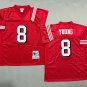 adult SF 49ers Uniform 8 Steve Young Jersey Stitched Activewear Red M&N Throwback Mesh Shirt
