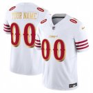 adult & youth SF 49ers Uniform 00 Custom name number Jersey Stitched Shirt White-Glod Rivalries