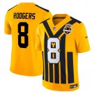 adult & youth,toddler Steelers Uniform 8 Aaron Rodgers Jersey Stitched Shirt 1933 Throwback Gold