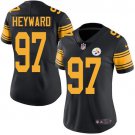 women's Pittsburgh Steelers Uniform 97 Cameron Heyward Jersey Stitched Activewear Black Color Rush
