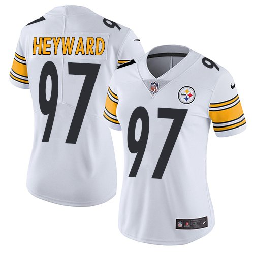 women's Pittsburgh Steelers Uniform 97 Cameron Heyward Jersey Stitched Activewear White Shirt