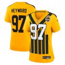 women's Steelers Uniform 97 Cameron Heyward Jersey Stitched Activewear 1933 Throwback Gold Shirt