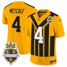 adult & youth,toddler Steelers Uniform 4 DK Metcalf Jersey Stitched Activewear 1933 Throwback Gold