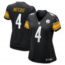 women's Pittsburgh Steelers Uniform 4 DK Metcalf Jersey Stitched Activewear Black Shirt