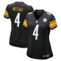 women's Pittsburgh Steelers Uniform 4 DK Metcalf Jersey Stitched Activewear Black Shirt