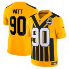 adult & youth,toddler Steelers Uniform 90 T.J. Watt Jersey Stitched Activewear 1933 Throwback Gold